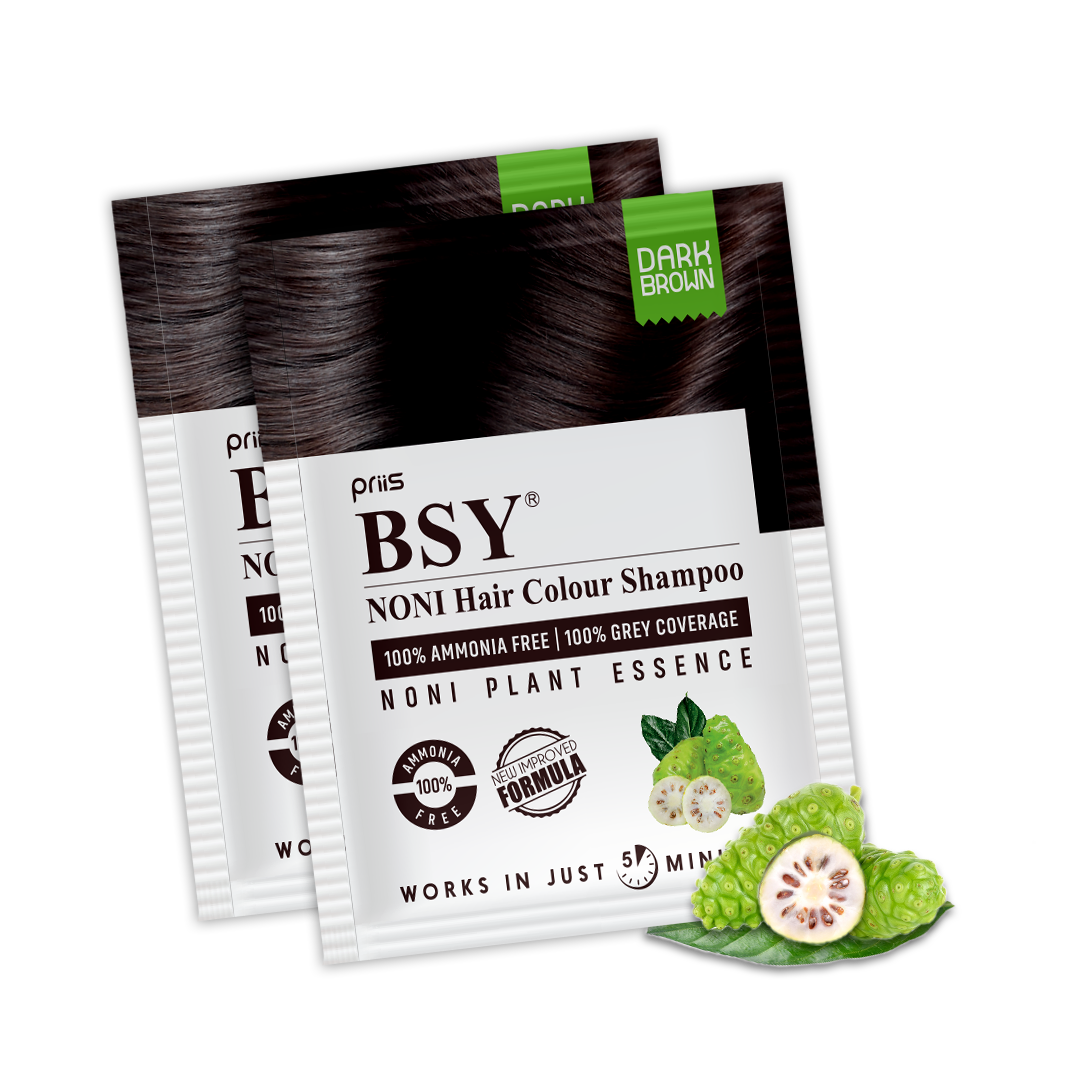 BSY Noni Dark Brown Hair Colour Shampoo